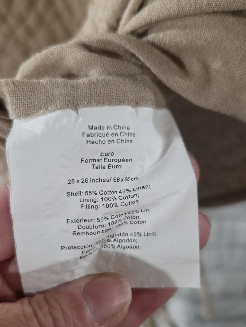 Pottery Barn Quilted Pillow Shams. Linen Blend. Set Of 2
